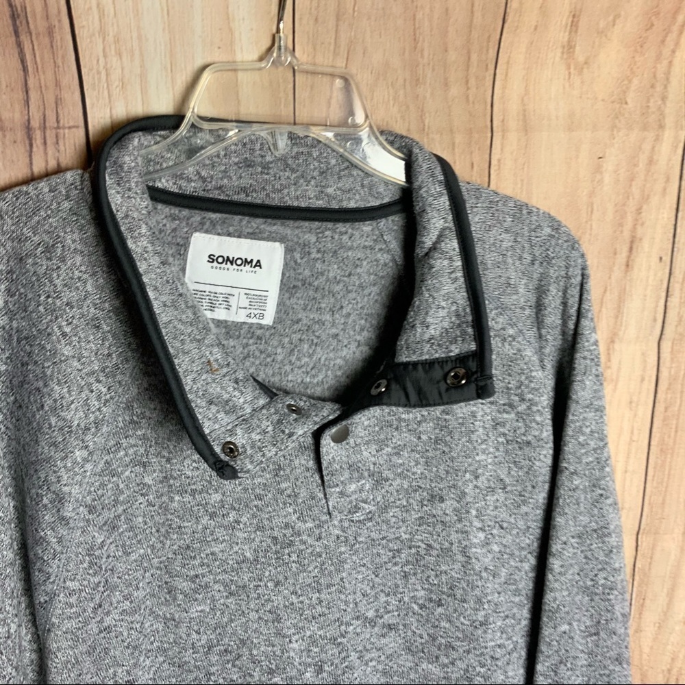 Sonoma Gray Marbled Pullover Sweatshirt Men 4XB - Picture 3 of 3
